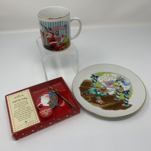 Night Before Christmas 3 piece Set Hallmark Santa Key Cookie & Milk Mug … - Picture 7 of 7